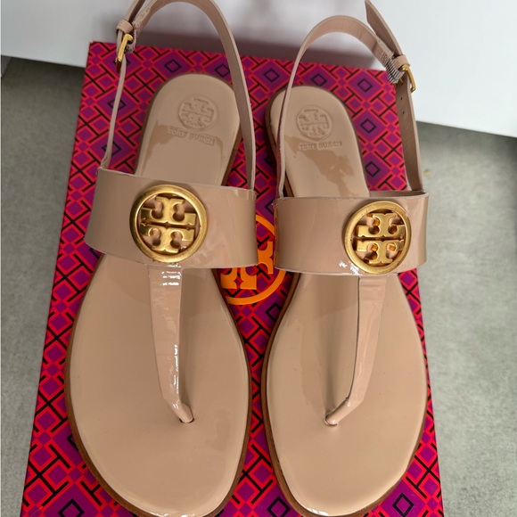Tory Burch Blush Patent Thong Sandals - Picture 2 of 7